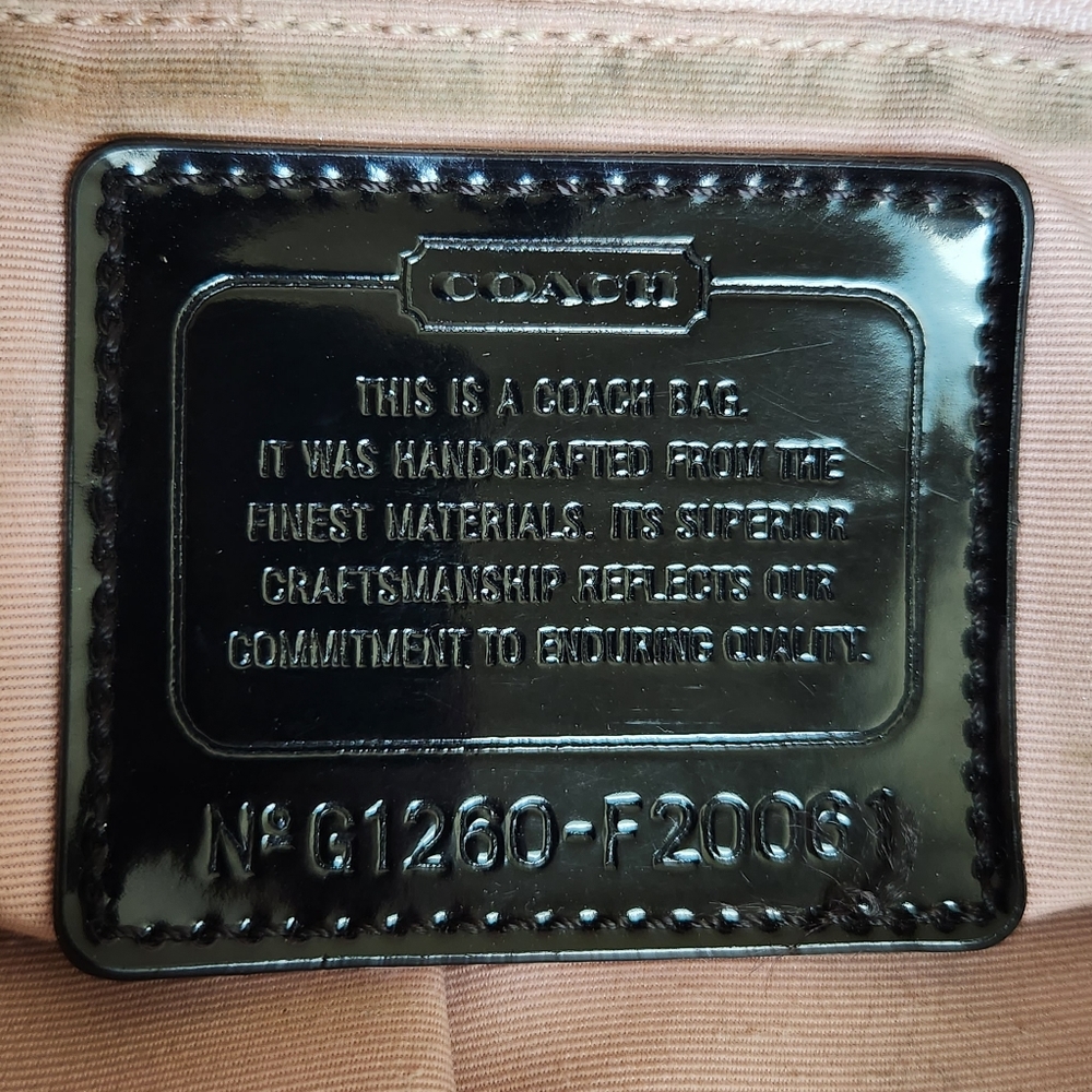 Coach Signature Crossbody Handbag Purse, Brown and Black - Picture 11 of 16
